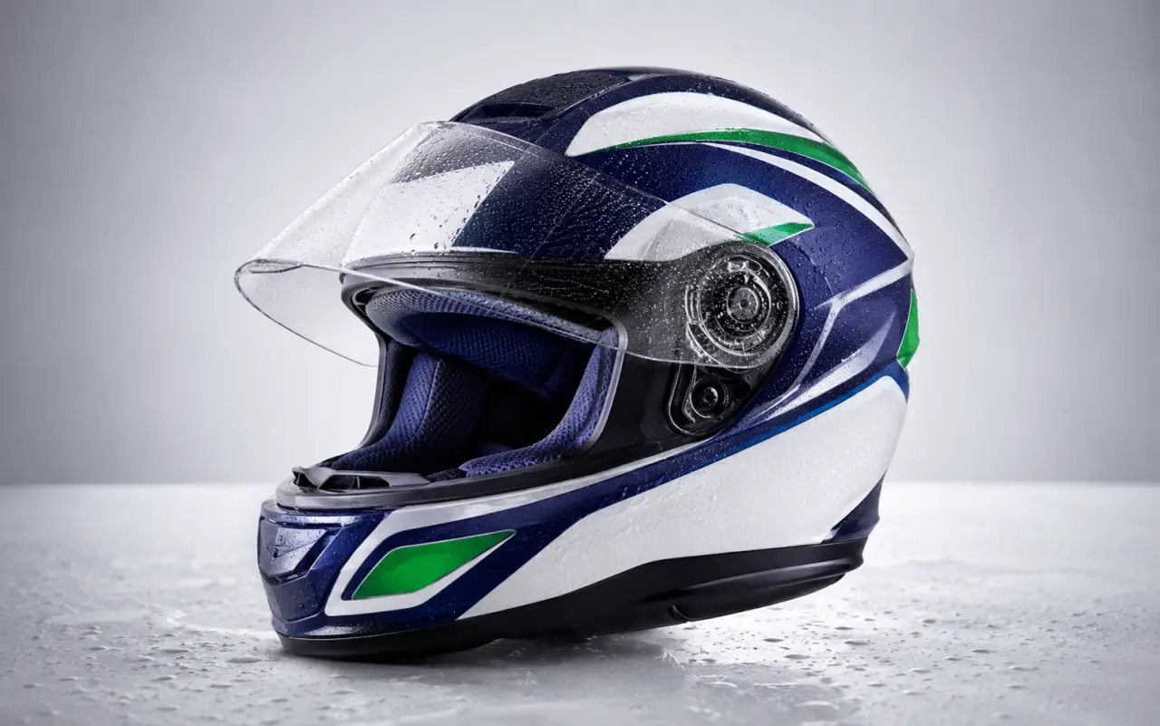 Ilustração de capacete representando o serviço de higienização oferecido pela Lave Top em Caruaru